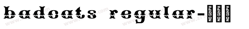 badcats regular字体转换